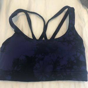 Lululemon Energy Bra- navy and black tie dye